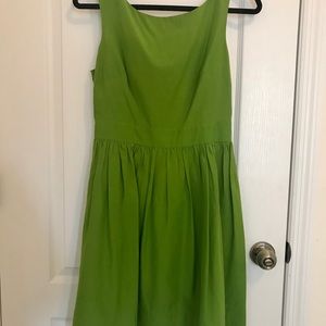 BHLD Green cocktail dress back knot detail